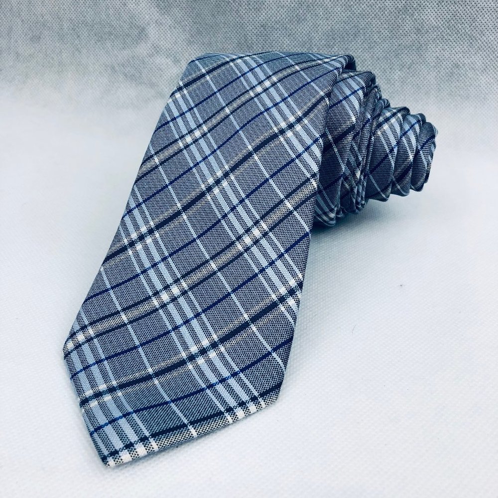 Haines & Bonner of London Plaid Pattern Tie Handmade All Silk RN 77916
